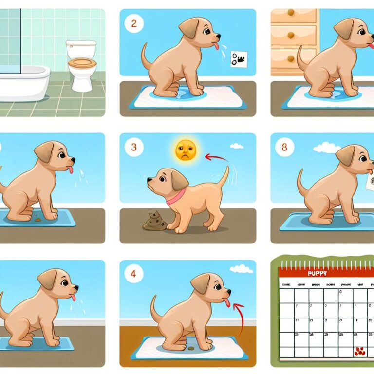 Puppy potty training steps and schedule.