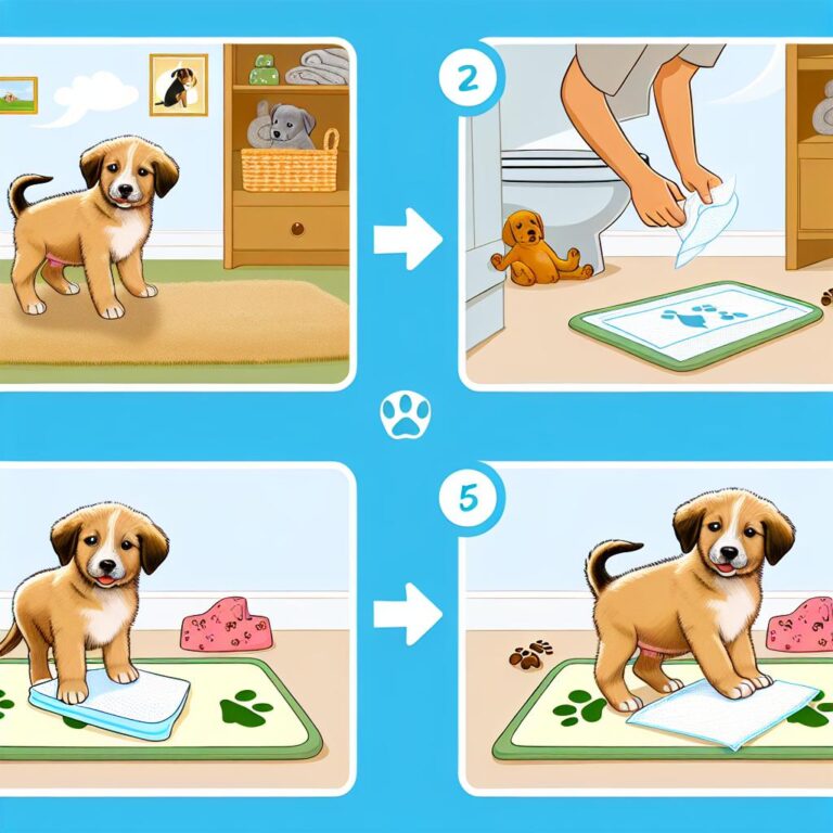 Step-by-step potty training a puppy with puppy pad